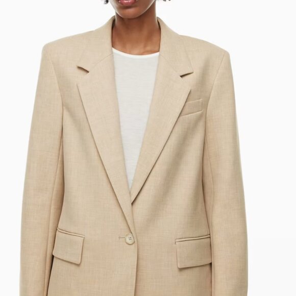 NWT! Beige Wilfred Aritzia Generation Blazer size 2xs - Picture 2 of 11